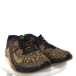 Nike Metcon Cheetah Print Sneaker Black Chutney Training Shoes AT3160 096 Size10